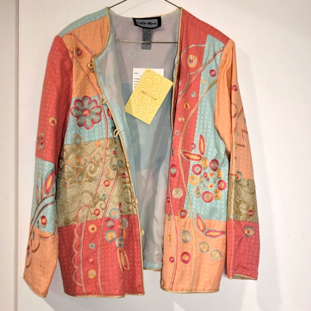 Vintage Indigo Moon handmade jacket pastel